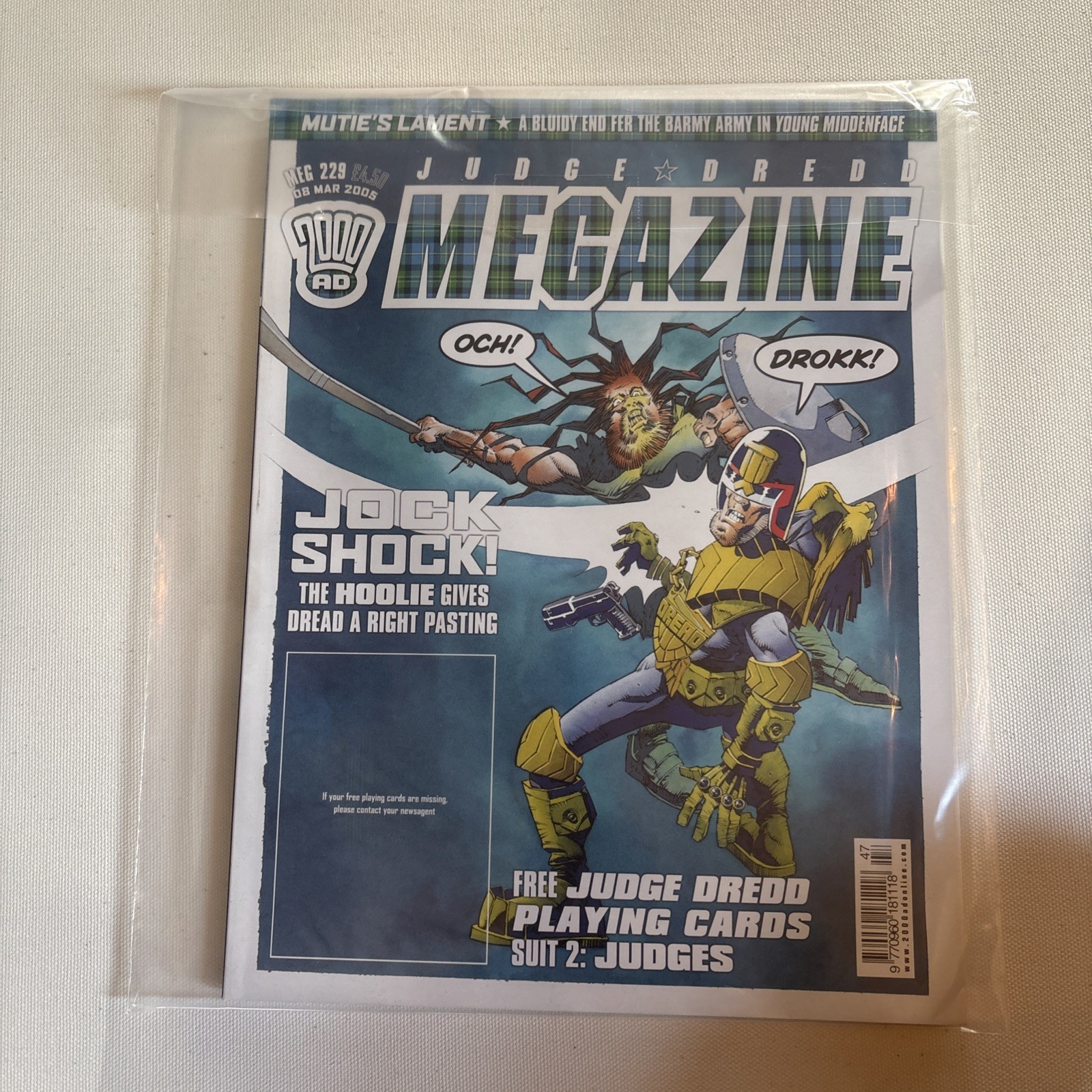 Retro Rare 2000ad Judge Dredd Megazine #229 Mar 2005 Comic Magazine Sealed 