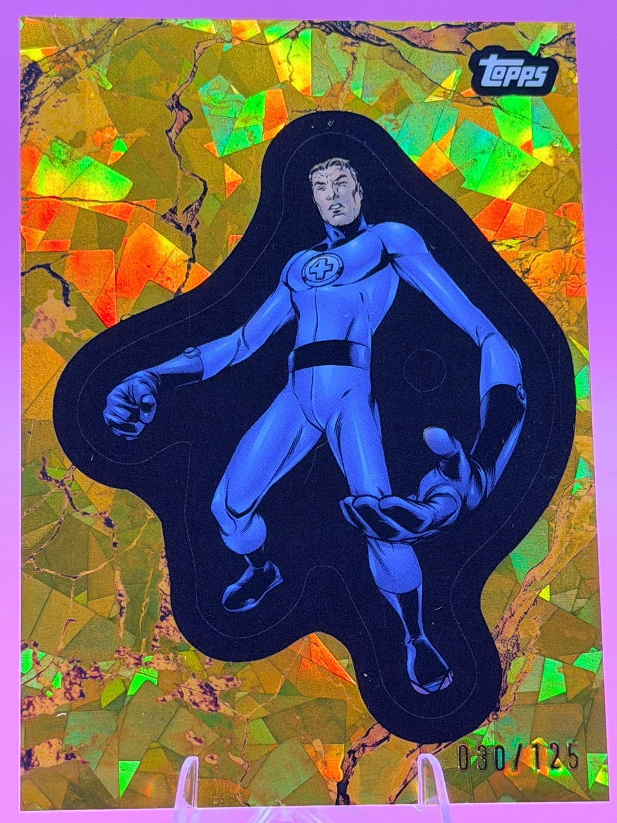 Topps Comic Book Heroes Mr. Fantastico Oro 030/125 Ottime Condizioni!