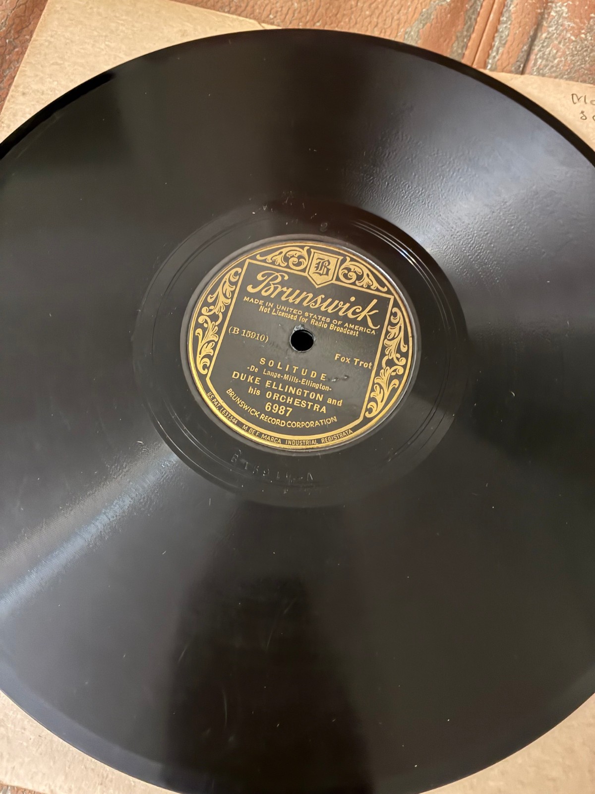 Duke Ellington - Moonglow / Solitude - Brunswick 6987 - jazz 78 rpm