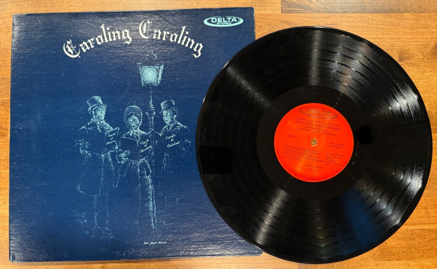 Stagg High School Caroling Caroling 1984 Vinyl LP Christmas Choir Delta EX/VG+