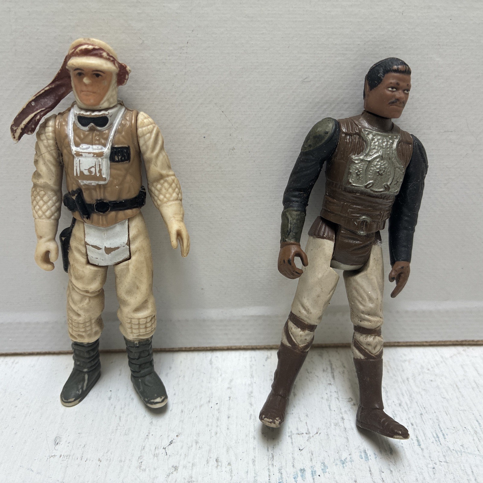 Modellino vintage 1980 Star Wars Hoth Luke Skywalker & Lando 3,75"