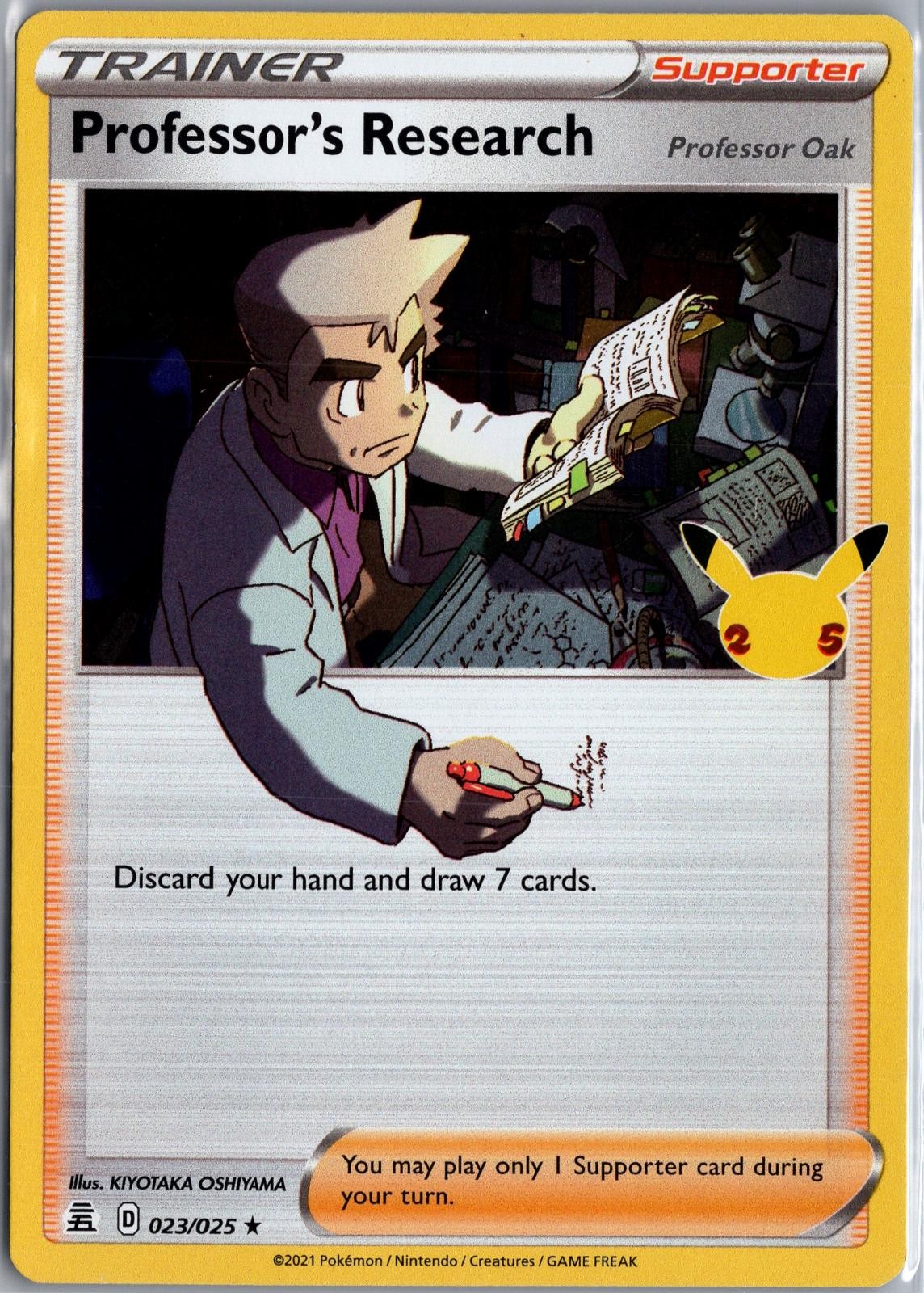 Professor's Research (Professor Oak) 023/025 Holo Rare Celebrazioni Pokemon MP