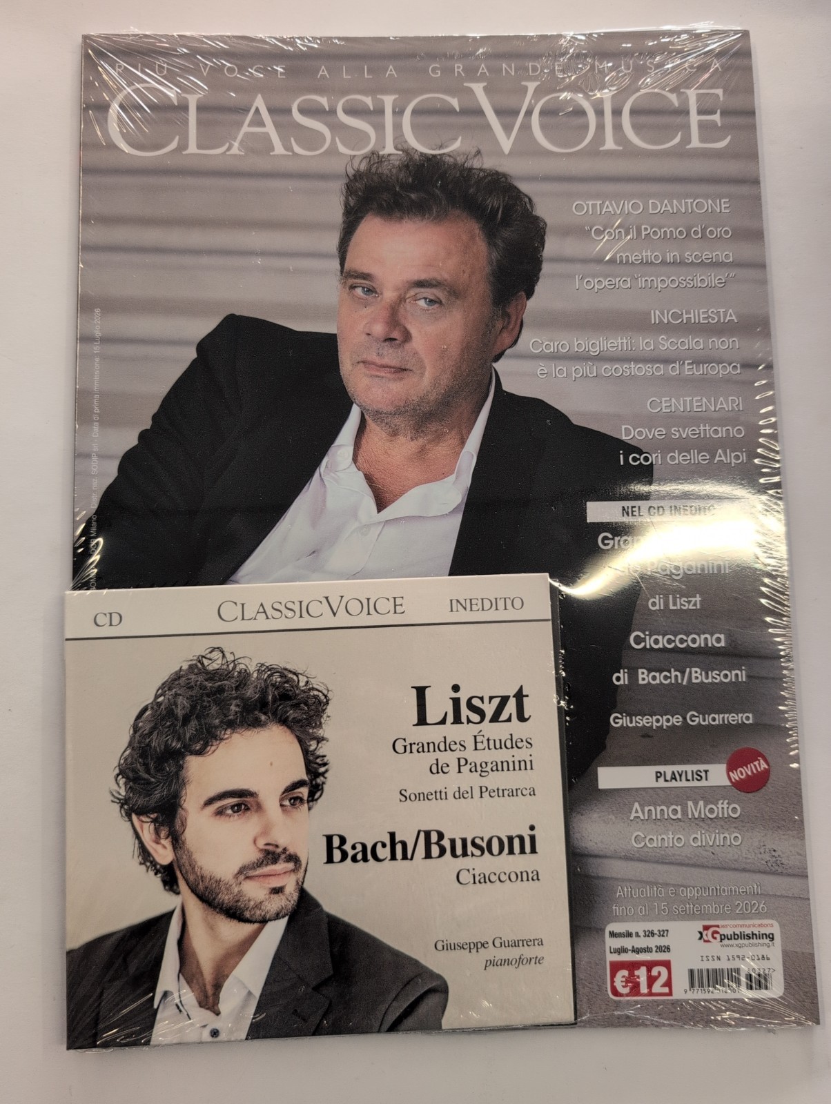 RIVISTA CLASSIC VOICE N. 327 + CD LISZT BACH BUSONI NUOVO EDICOLA AGOSTO 2026