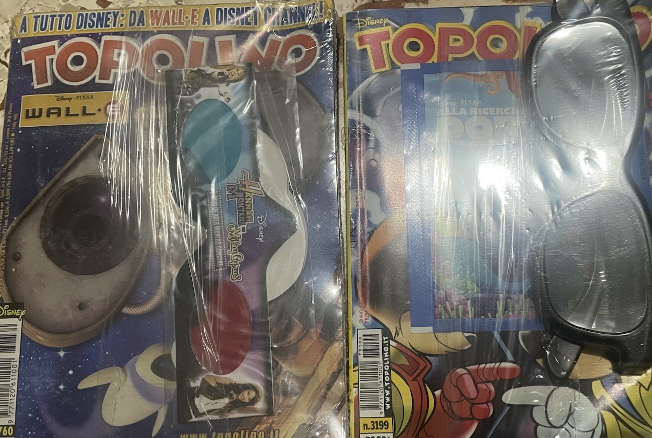TOPOLINO 2760 3199 Sunglasses Hannah Montana Miley Cirus Occhiali 3d Disney Rare