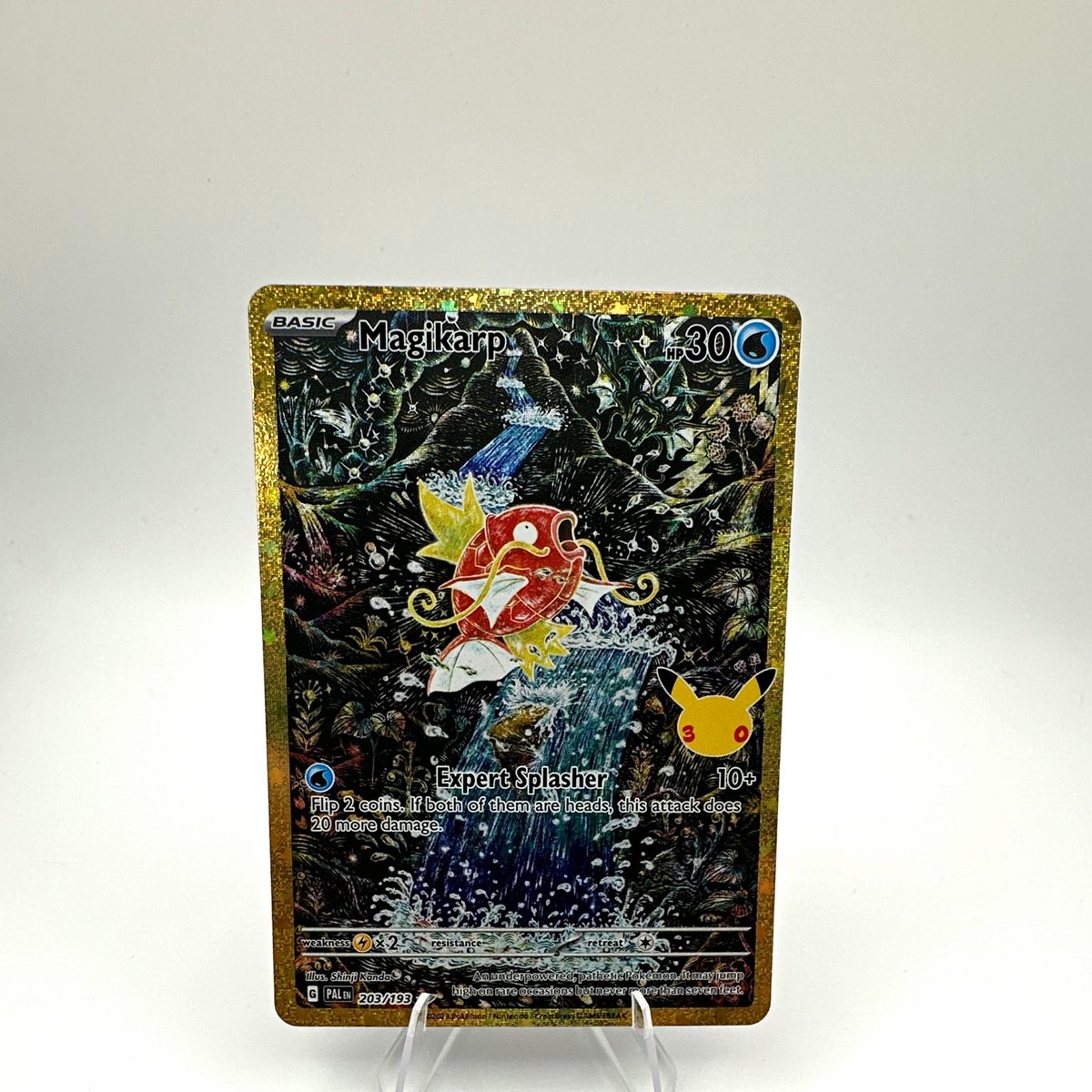Magikarp 203/193 Illustrazione 30° Celebrazione Rara Full Art Holo (Inglese) 30HP