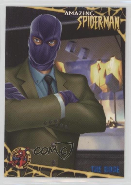 1997 Fleer Ultra Marvel Spider-Man Amazing Spider-Man Blue The Rose #45 d8k