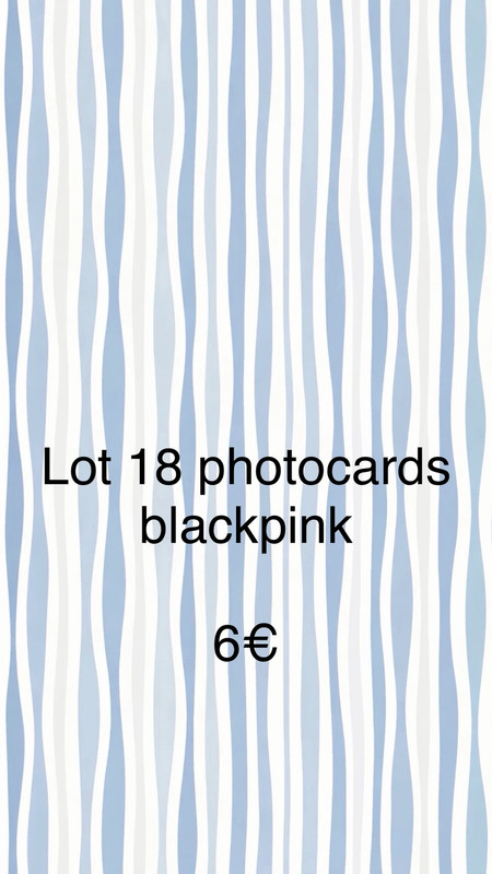 Lot 18 photocards blackpink