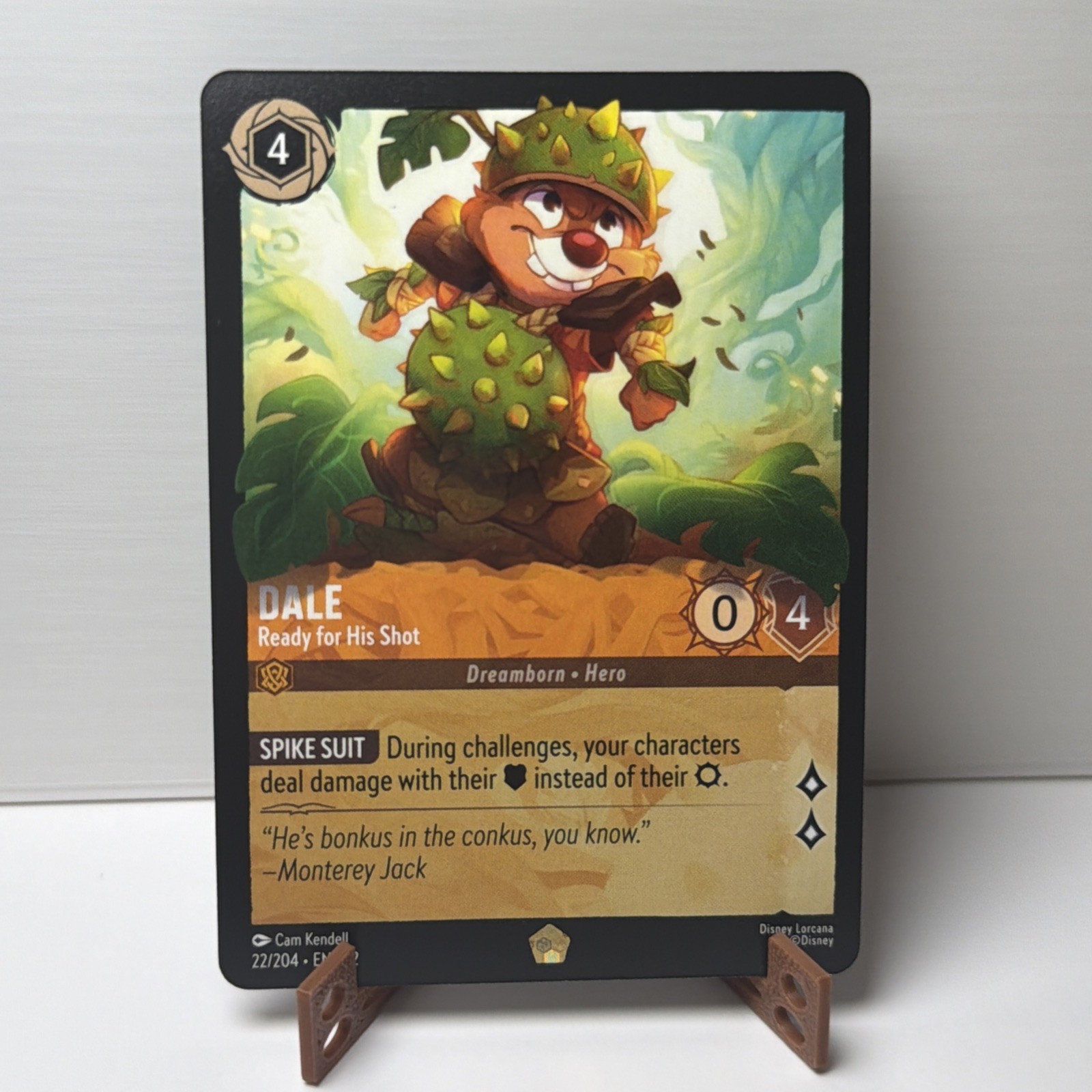 Disney Lorcana Wilds Dale sconosciuto pronto per il suo scatto 22/204 leggendario 