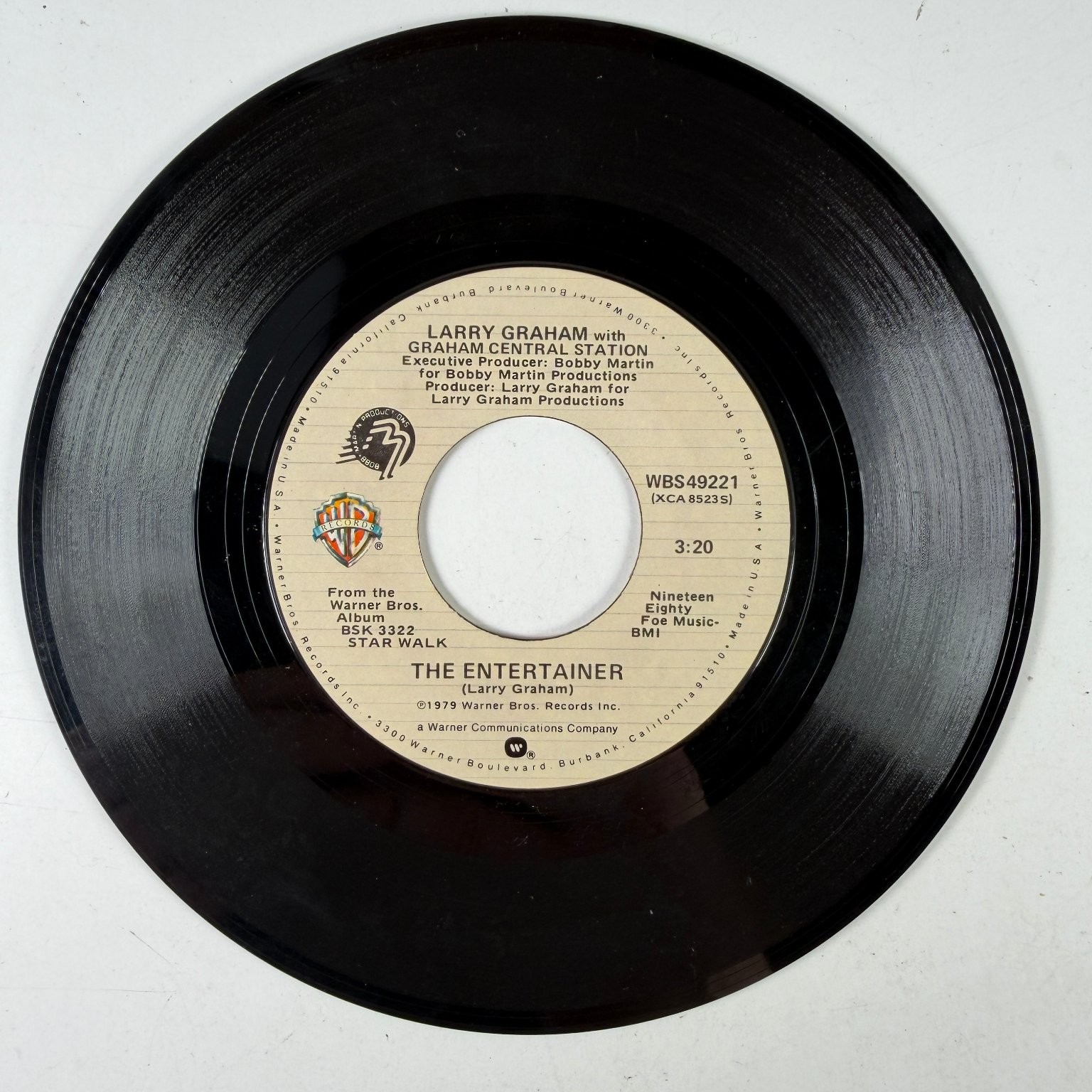 Larry Graham WBS49221 7" Vinyl Single 1980 Warner Bros Funk Soul R&B 45 RPM