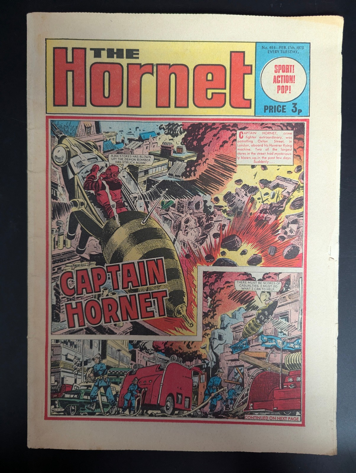 The Hornet Comic No 493 February 17th 1973, D.C. Thomson