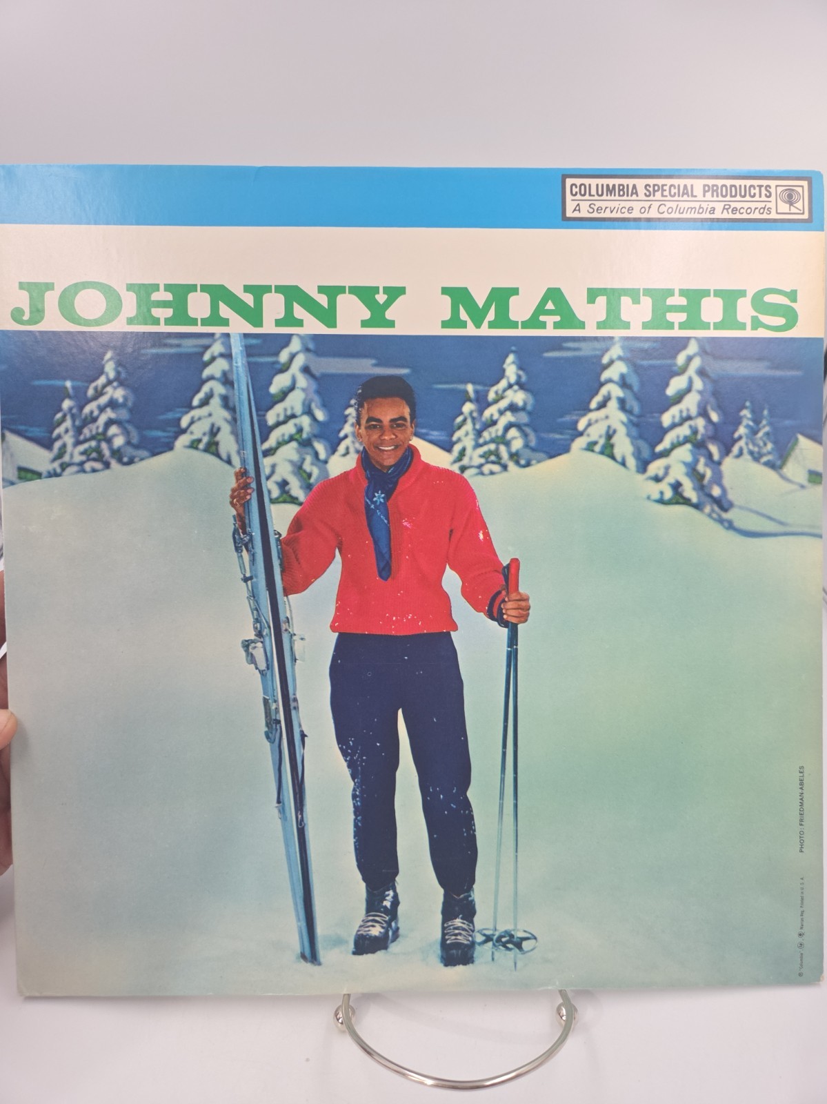 Vintage Merry Christmas Music Vinyl Record LP 33 Johnny Mathis Columbia Records 