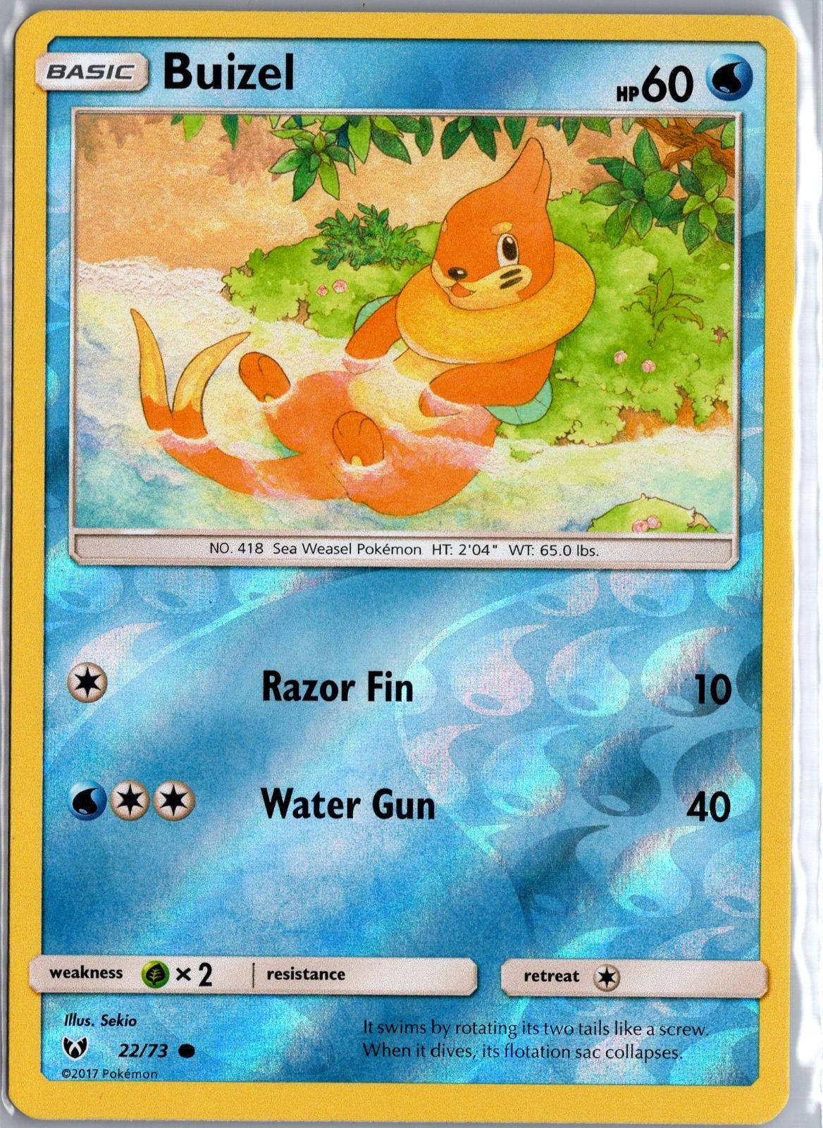 Buizel 22/73 Leggende Brillanti Comuni Pokemon Reverse Holo Moderatamente Giocato