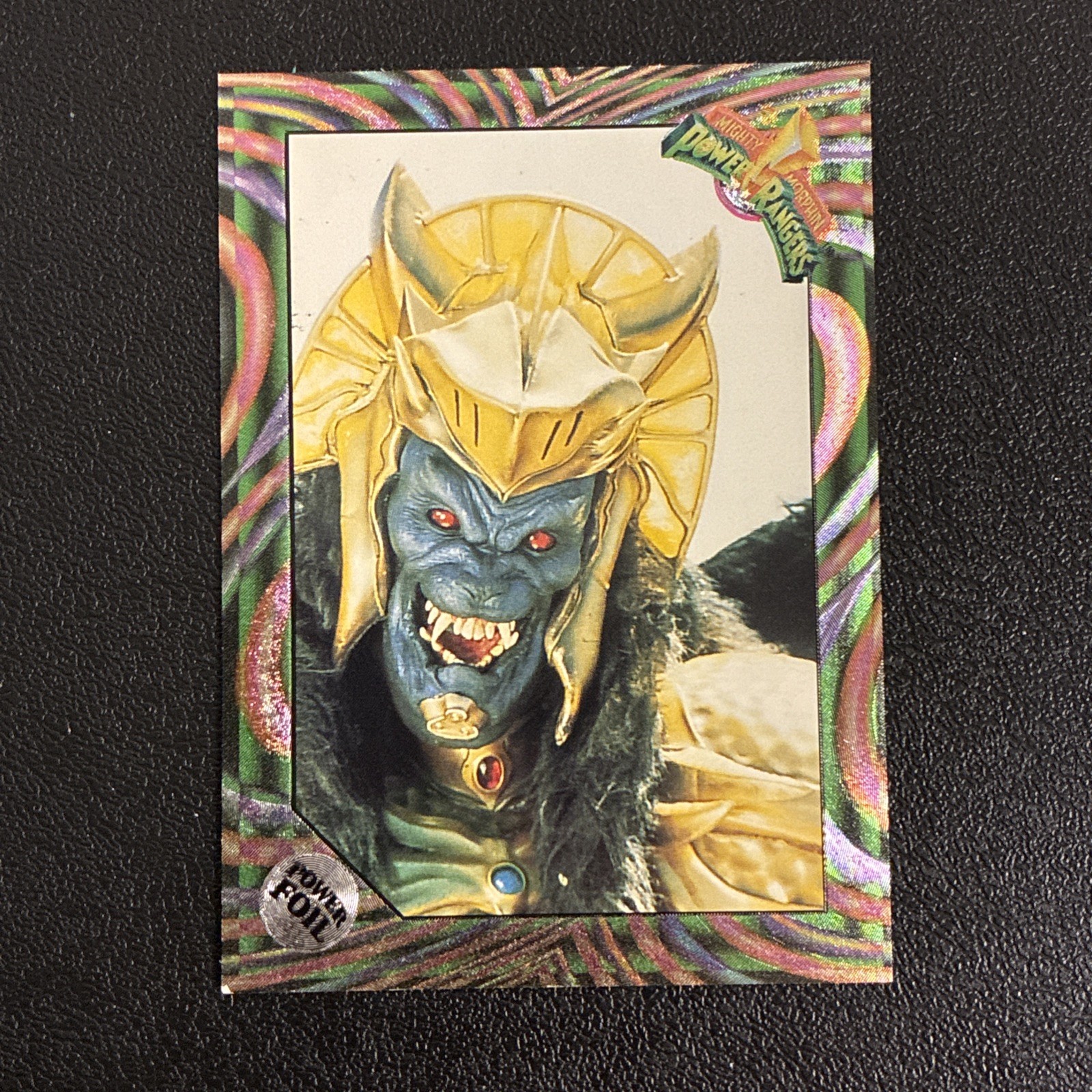 MIGHTY MORPHIN POWER RANGERS FOIL CHASE TRADING CARD: GOLDAR