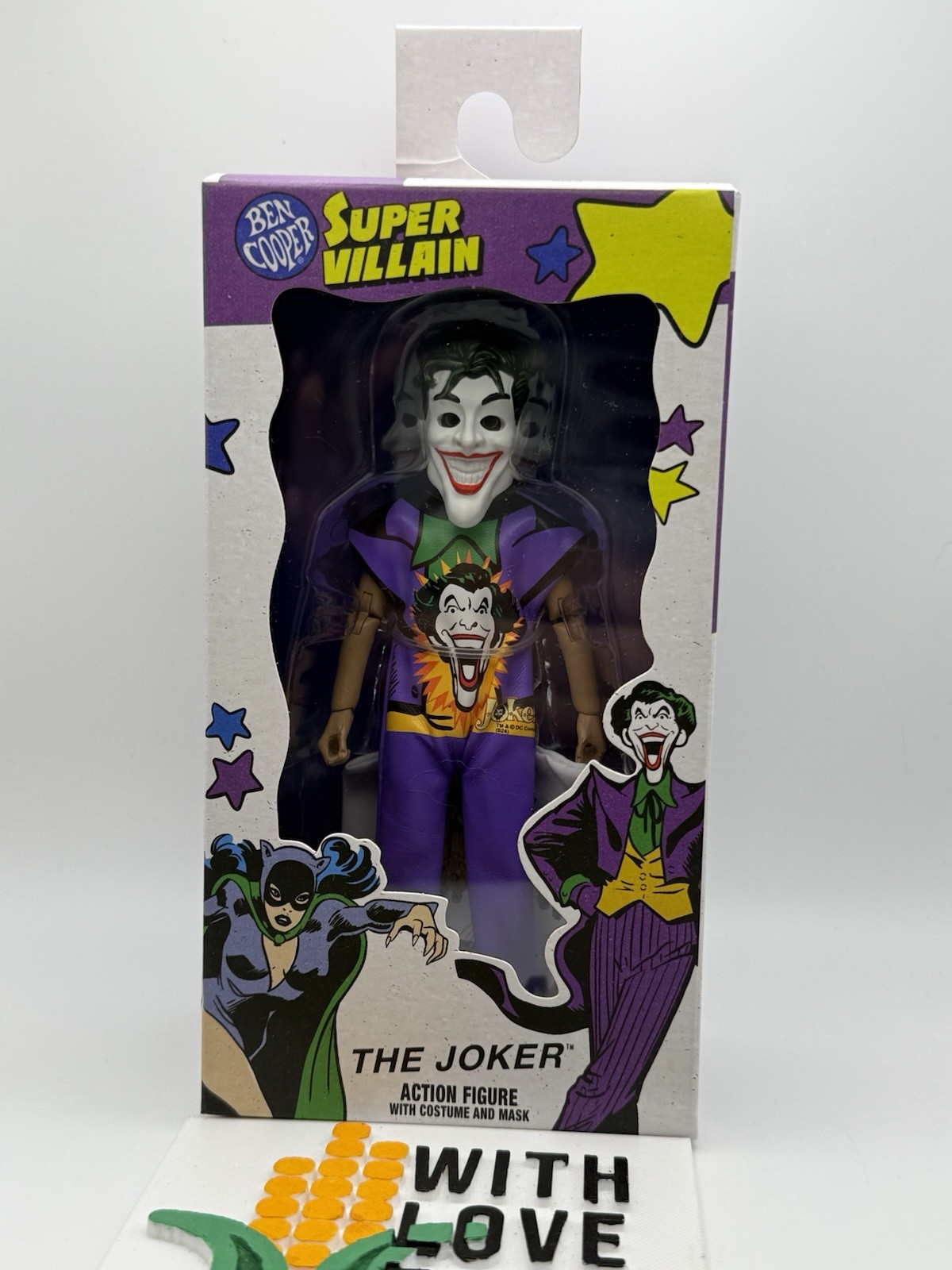 NRSV NECA BEN COOPER Super Villain THE JOKER FIGURE con COSTUME E MASCHERA #23 DC
