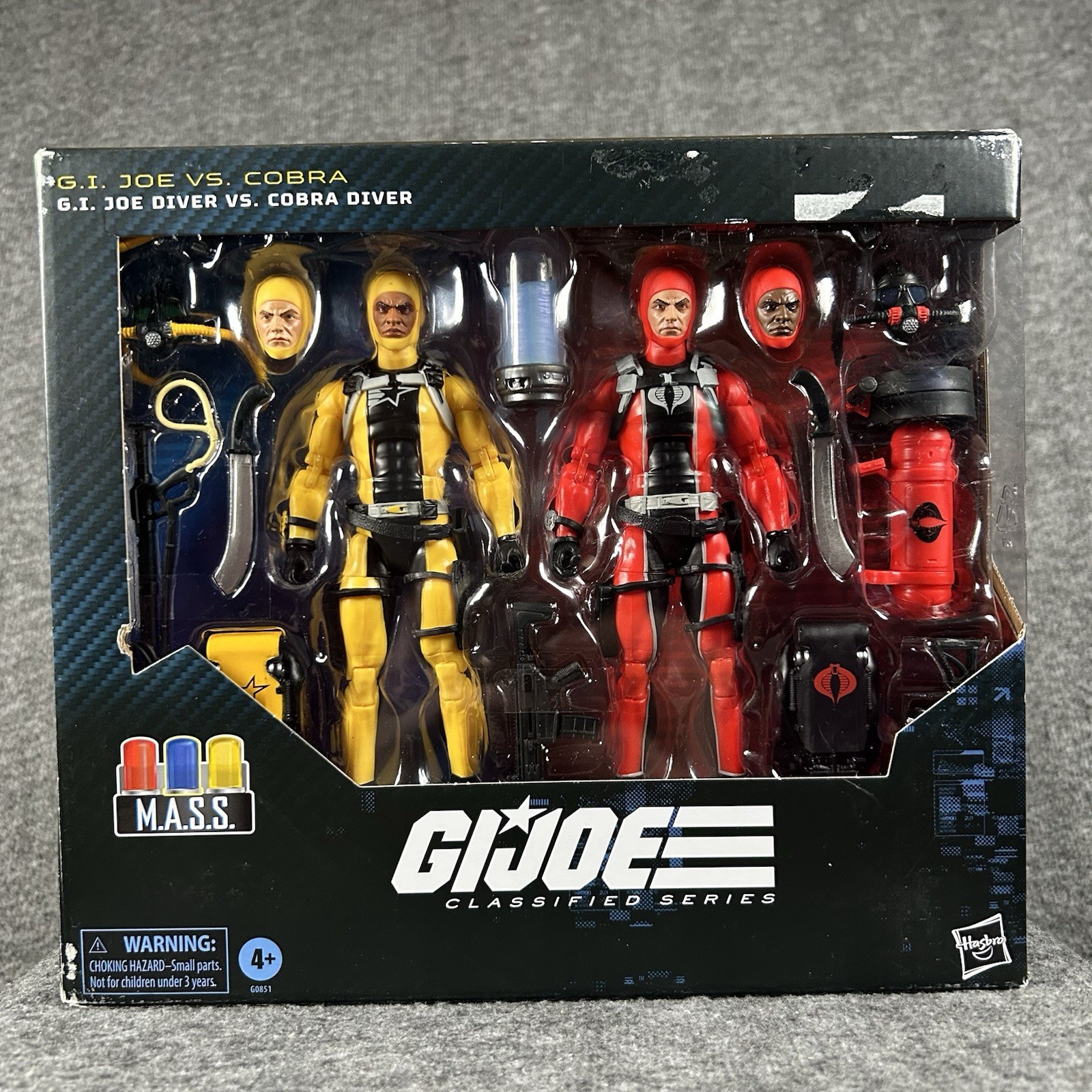 Nuovo con scatola G.I. Joe Classificato MASS G.I. Joe Diver Vs Cobra Diver 2 pezzi personaggio esclusivo