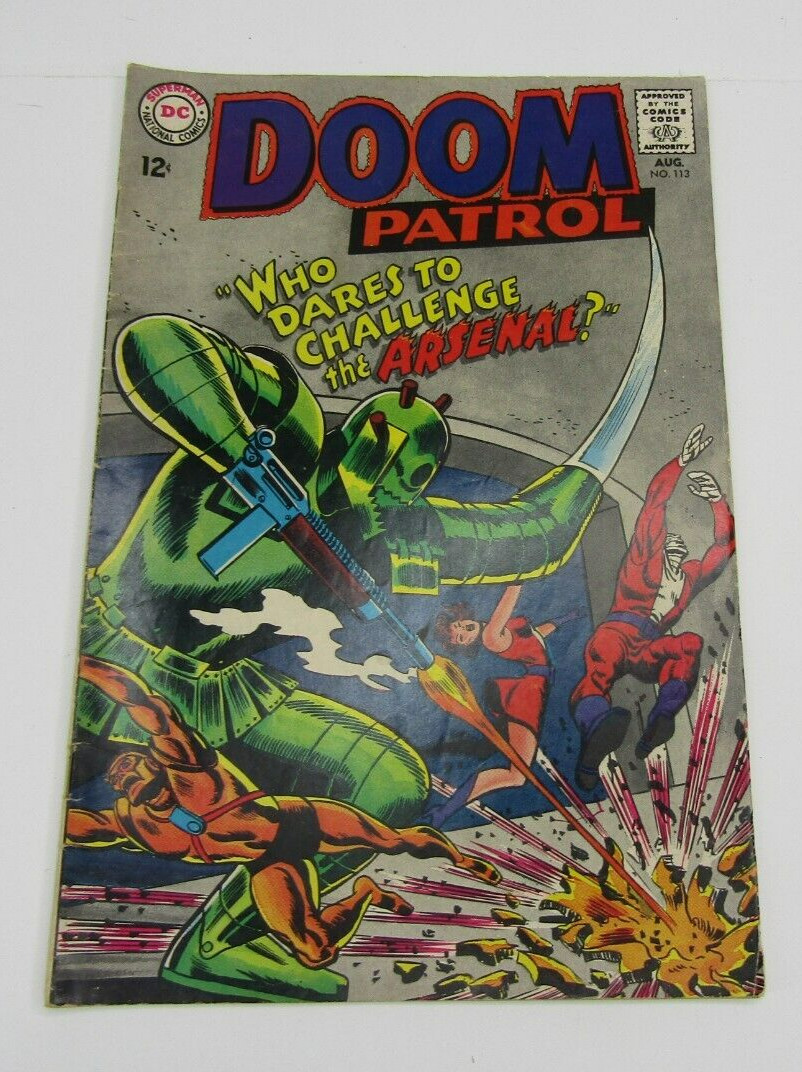 DOOM PATROL - Numero #113 "THE ARSENAL" (Agosto 1967) Vintage DC Comic