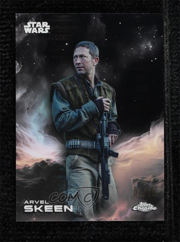 2025 Topps Chrome Star Wars Black Pulsar Refractor 2/10 Arvel Skeen #4 1i3m