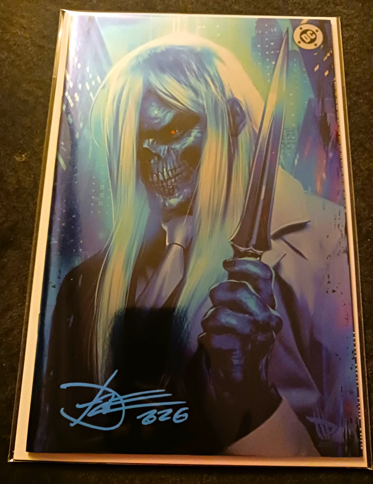 Absolute Batman #21 Dave Wilkins Foil Virgin Variant Cover Signed w/ COA NM