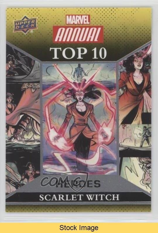2016 Upper Deck Marvel Annuale Top 10 Eroi Strega Scarlatta #TH-3 LEGGI 9ov