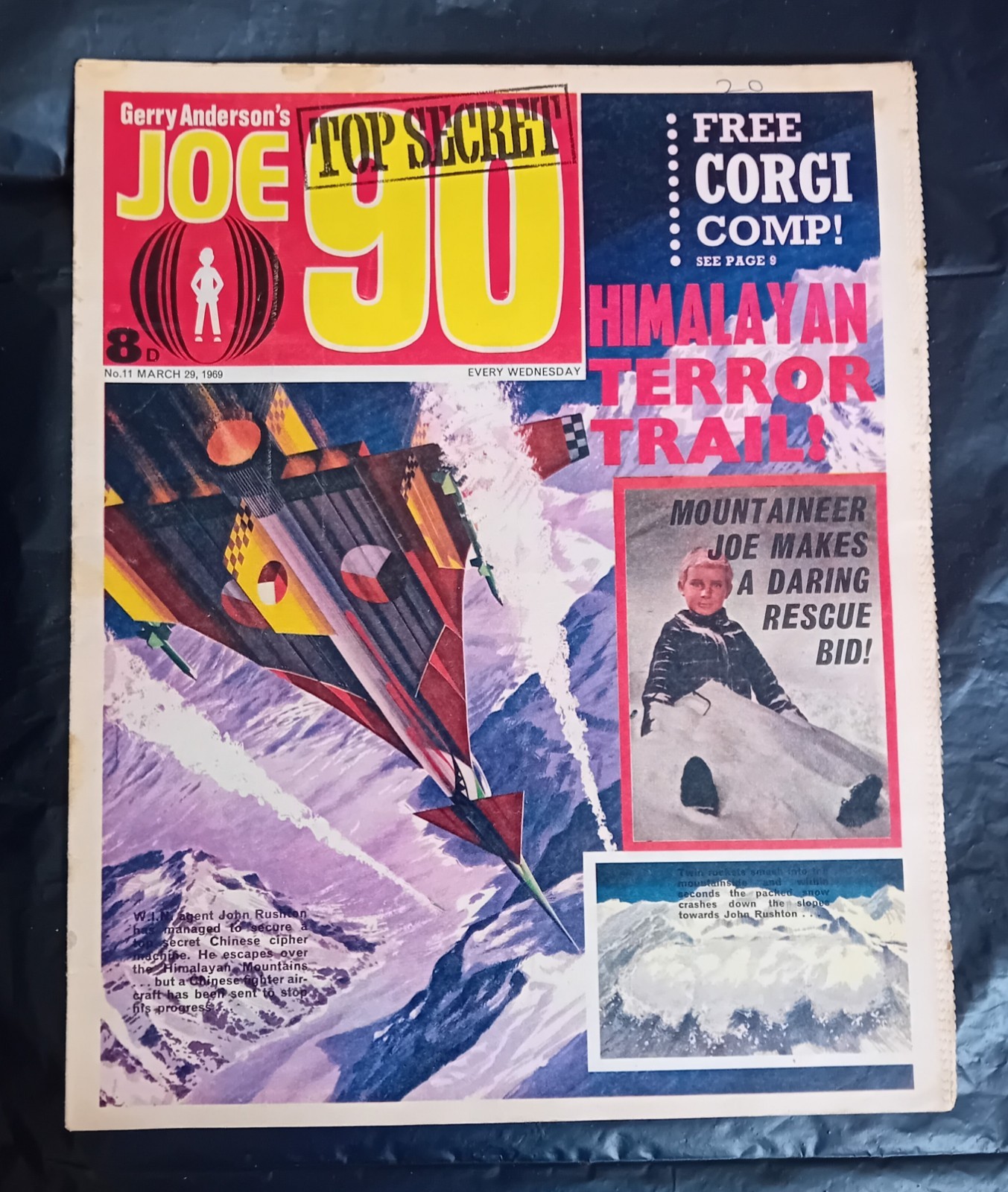 Joe 90 comic #11 (29/03/1969).  Star Trek/Land of Giants/The Champions. VGC