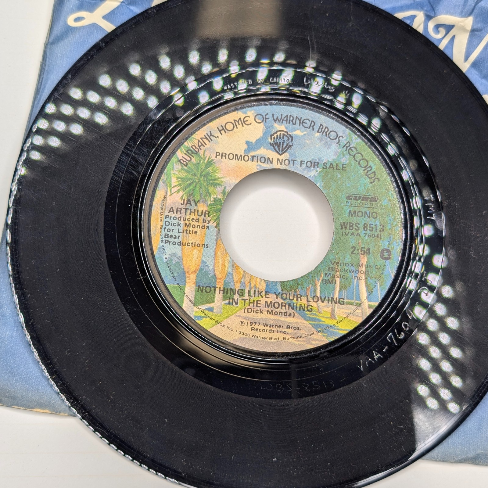 1977 Jay Arthur Warner Bros PROMO 45 RPM Nothing Like Your Loving In The Morning
