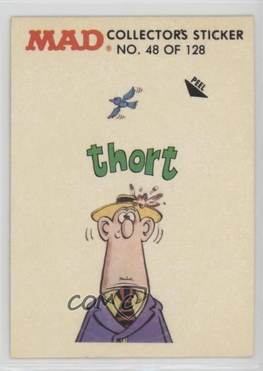 1983 Fleer Mad Stickers Thort #48 d8k