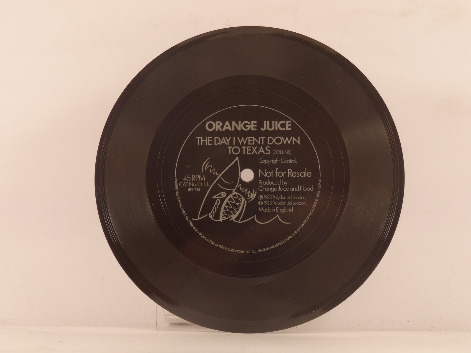 ORANGE JUICE THE DAY I WENT DOWN TO TEXAS (FLEXI) (119) 1 Track 7" Single includ