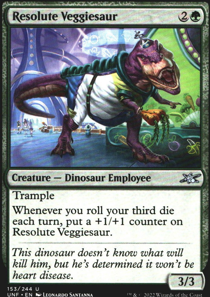 Resolute Veggiesaur 153 Unfinity U quasi nuovo Magic: The Gathering