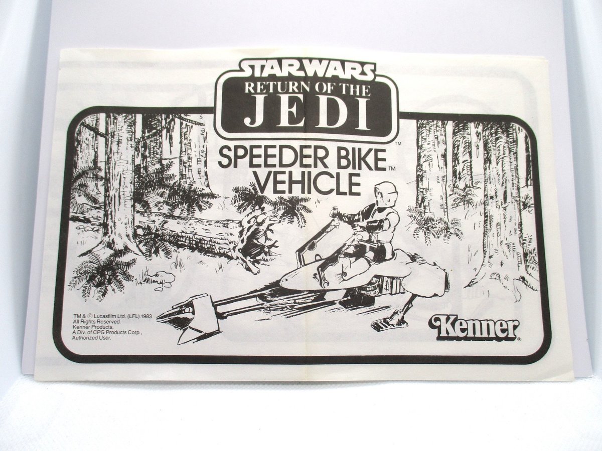 VINTAGE STAR WARS SPEEDER BIKE ISTRUZIONI KENNER 1983 - OTTIME CONDIZIONI B