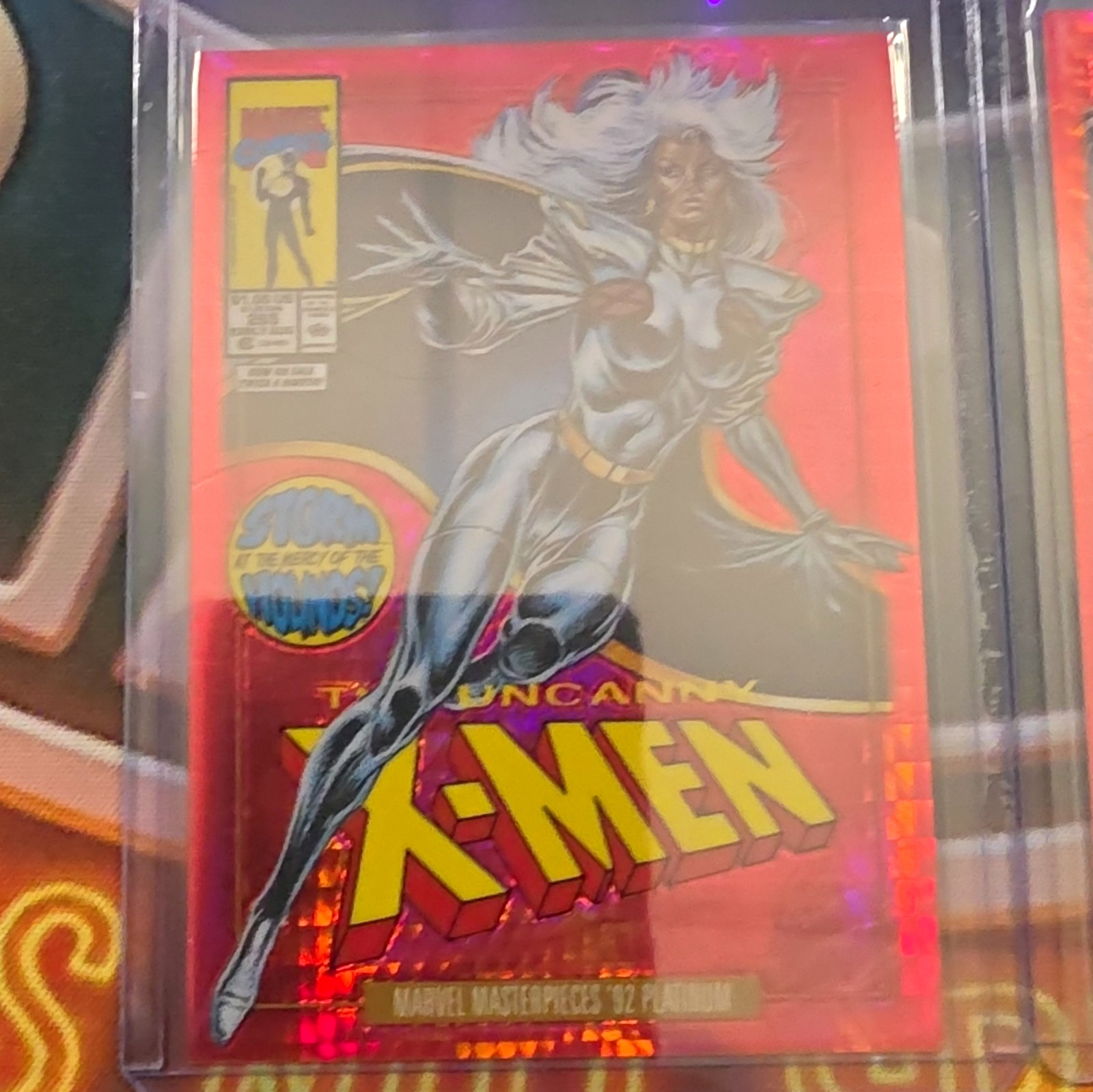 SkyBox 2017 Marvel Masterpieces '92 Platinum Storm 86-V Red Prism 178/292 BGS