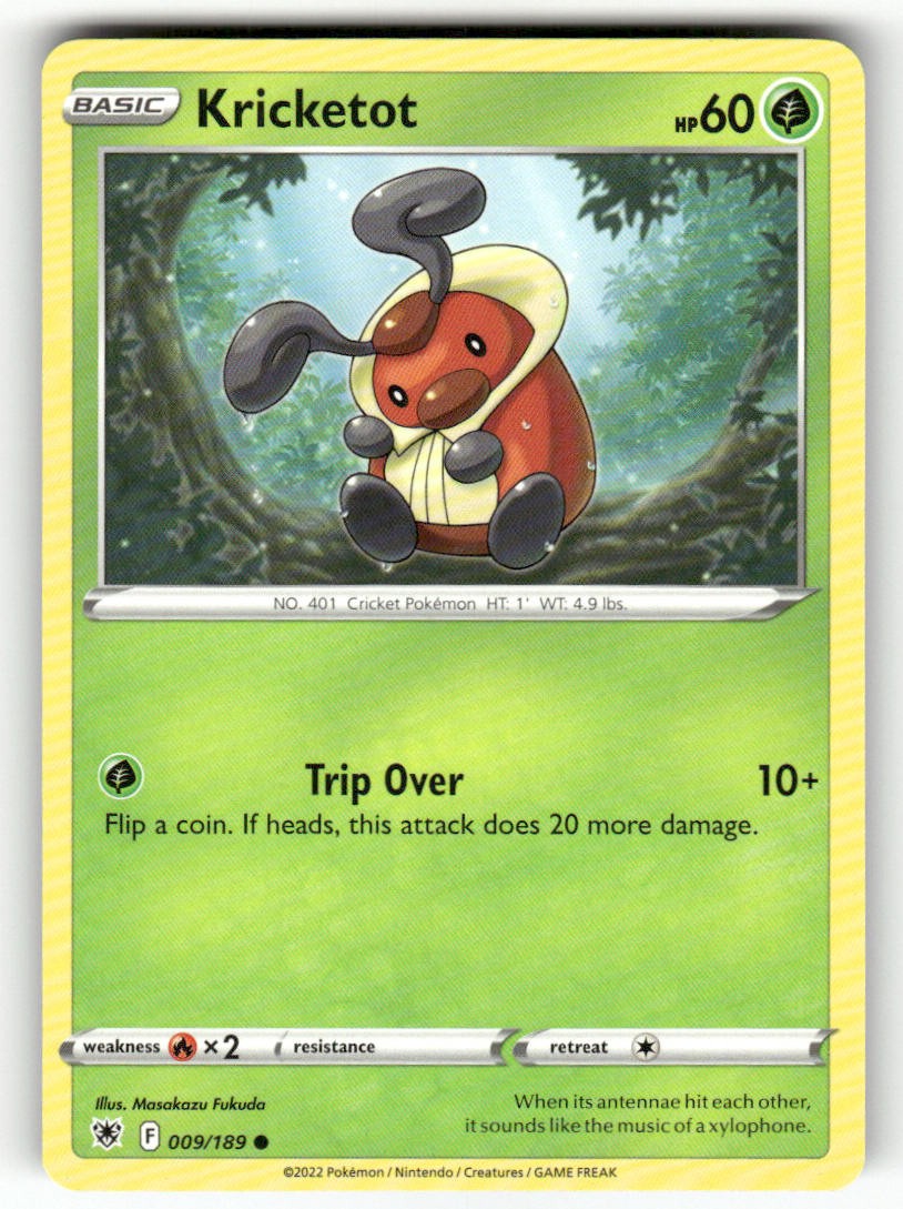 Kricktot 009/189 Pokemon Radianza Astrale Comune Giocato Leggermente