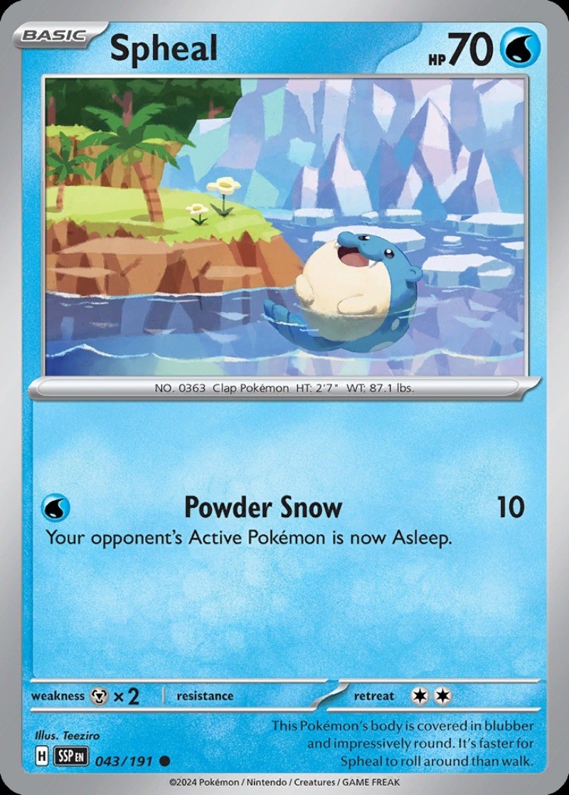 Spheal Surging Sparks #043 Pokémon TCG