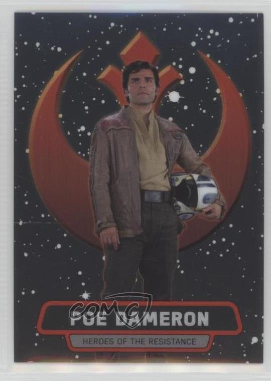2016 Star Wars: The Force Awakens Chrome Heroes of Resistance Poe Dameron #3 0z5