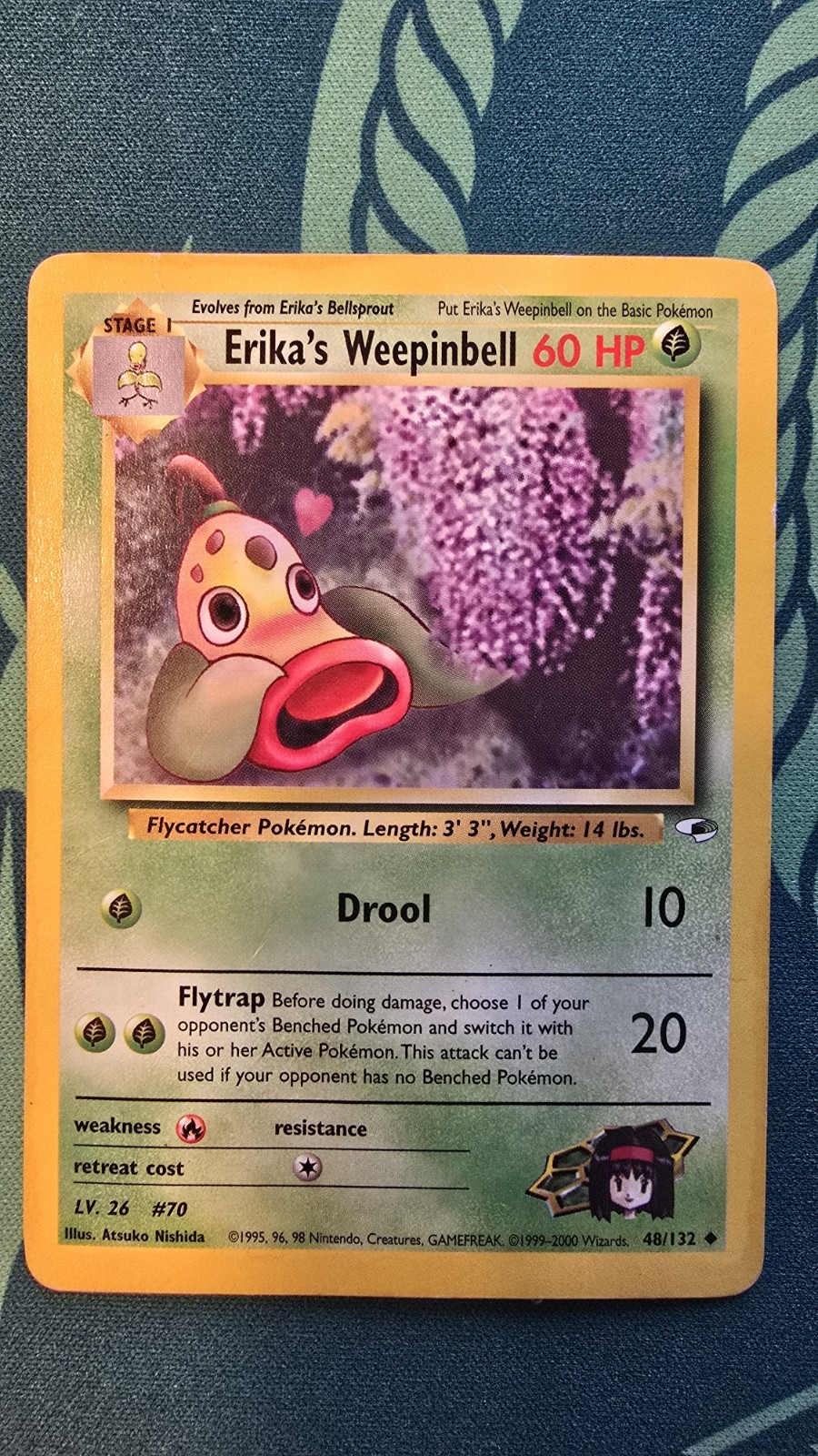Pokemon TCG Erika's Weepinbell 48/132 - Gyn Heroes 2000 moderatamente giocato MP