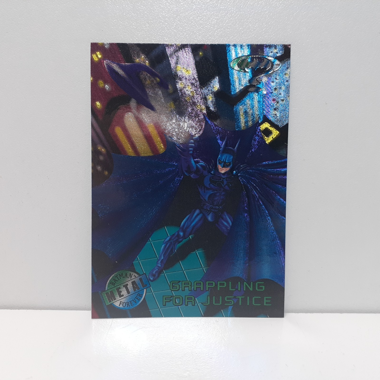 Carta Base Fleer Batman Forever Metal #40 Grappling For Justice 1995