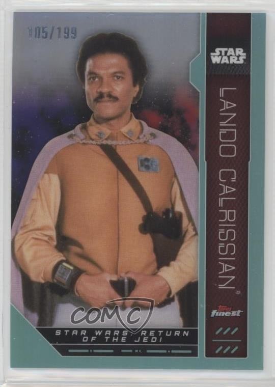 2023 Topps Finest Star Wars Aqua Refractor 105/199 Lando Calrissian #FN-56 0u7i