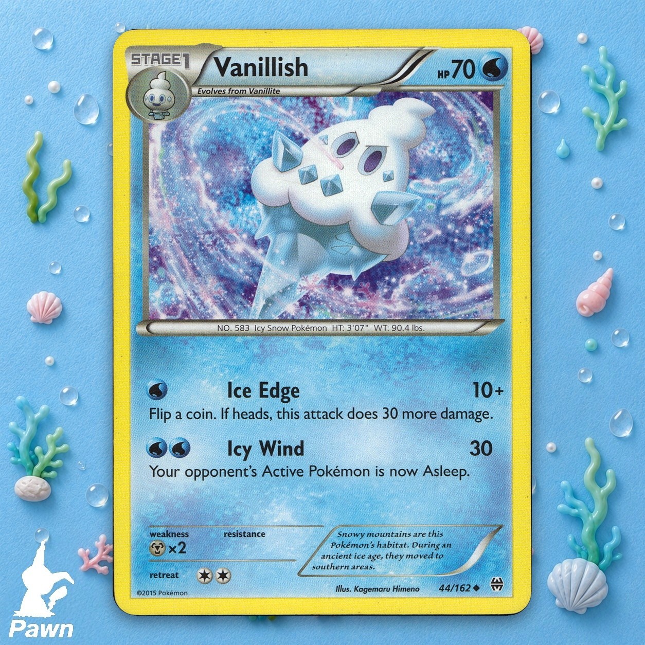 Vanillish 44/162 BREAKthrough Uncommon Pokemon TCG Card NM Art Kagemaru Himeno