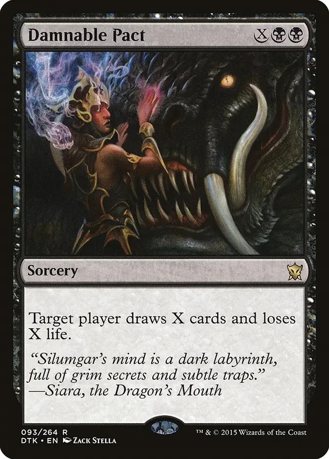 MTG - Damnable Pact - Dragons of Tarkir - X1 - (LP) - #C6547