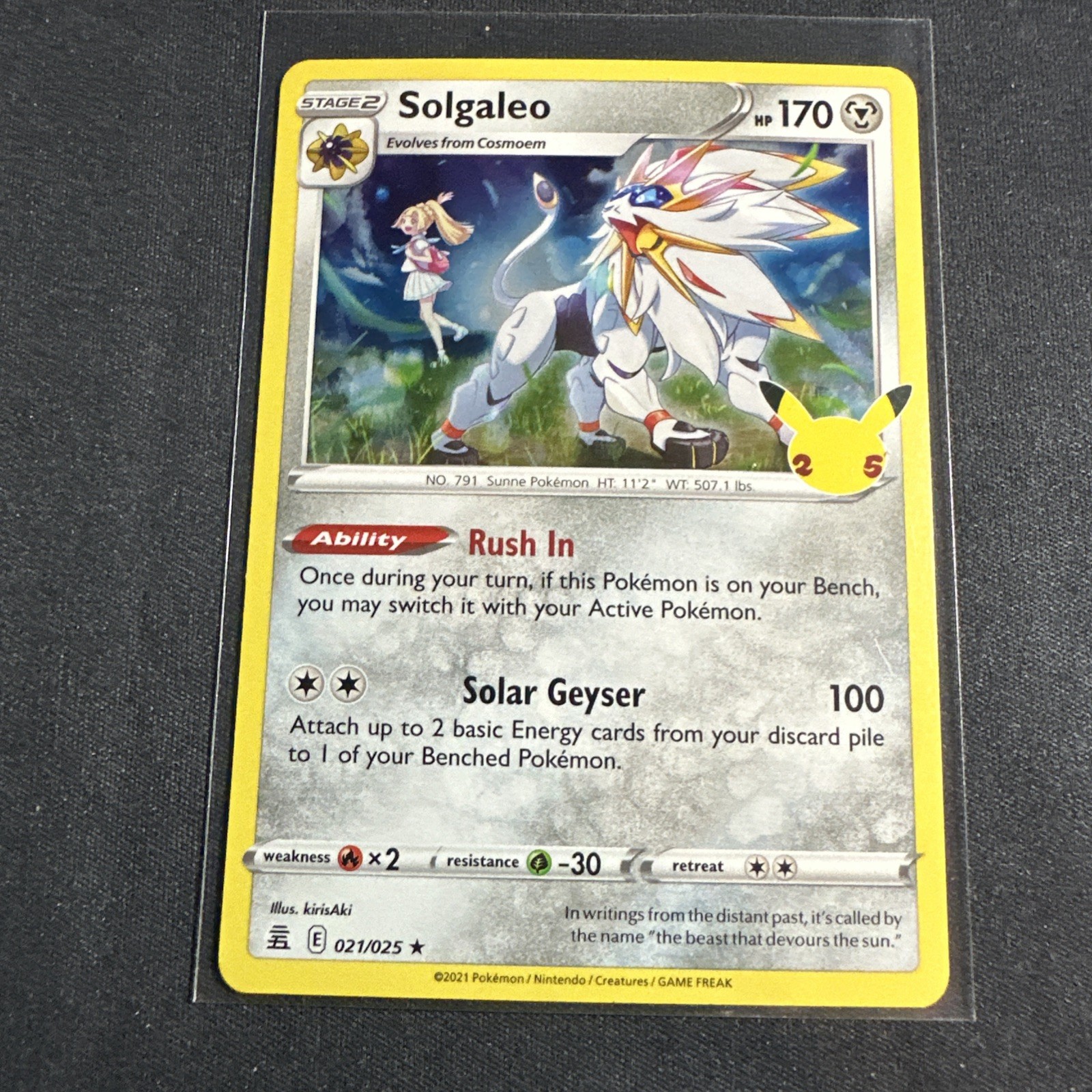 Solgaleo 021/025 Celebrazioni Holo