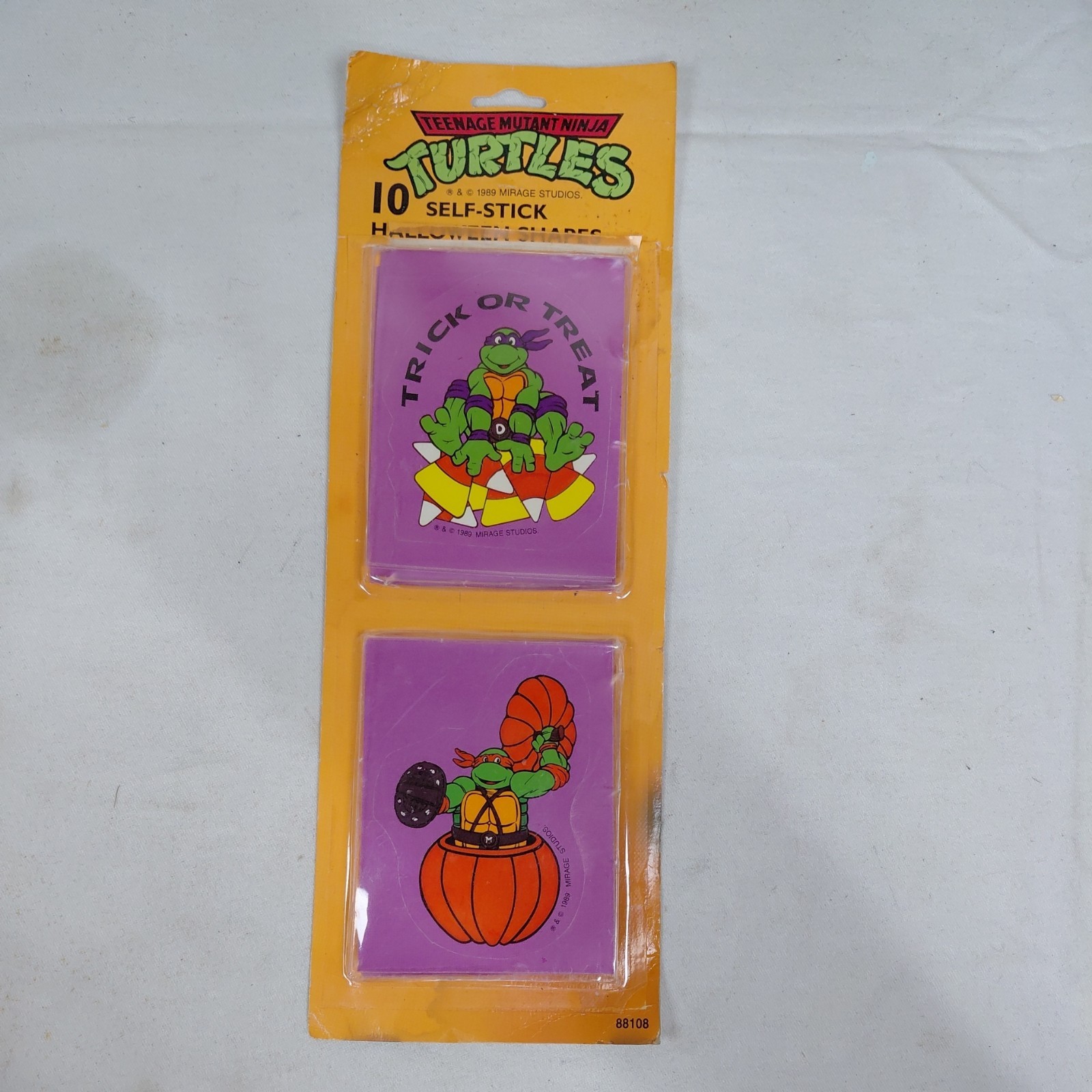 Teenage Mutant Ninja Turtles Halloween Stickers  Eureka Made In USA 1989 OG
