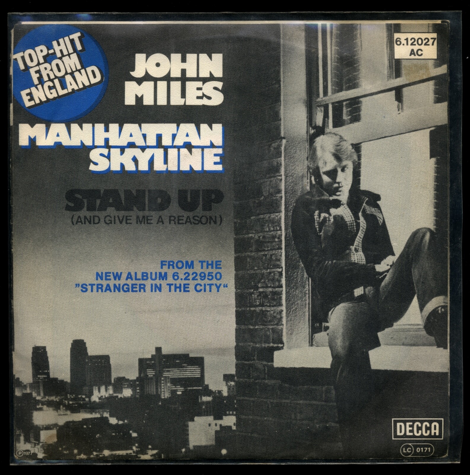 Vinyl-Single★John MILES★MANHATTAN SKYLINE / STAND UP★DECCA 7-Inch★Picture Cover★