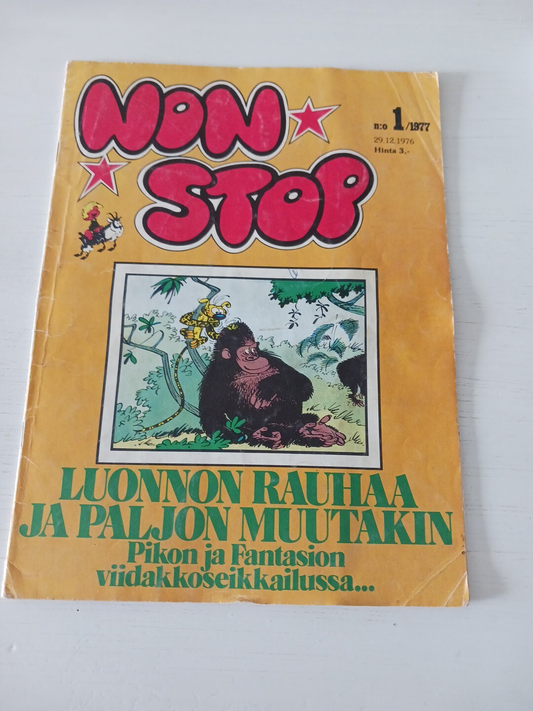 Spirou Fantasio 1977 fumetto finlandese clorofilla Jo Zette Jocko Gaston Lagaffe 