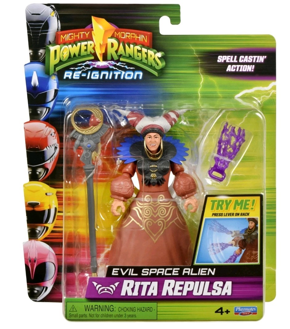 Modellino Mighty Morphin Power Rangers Re-Ignition Rita Repulsa 5,5" nuovo con scatola