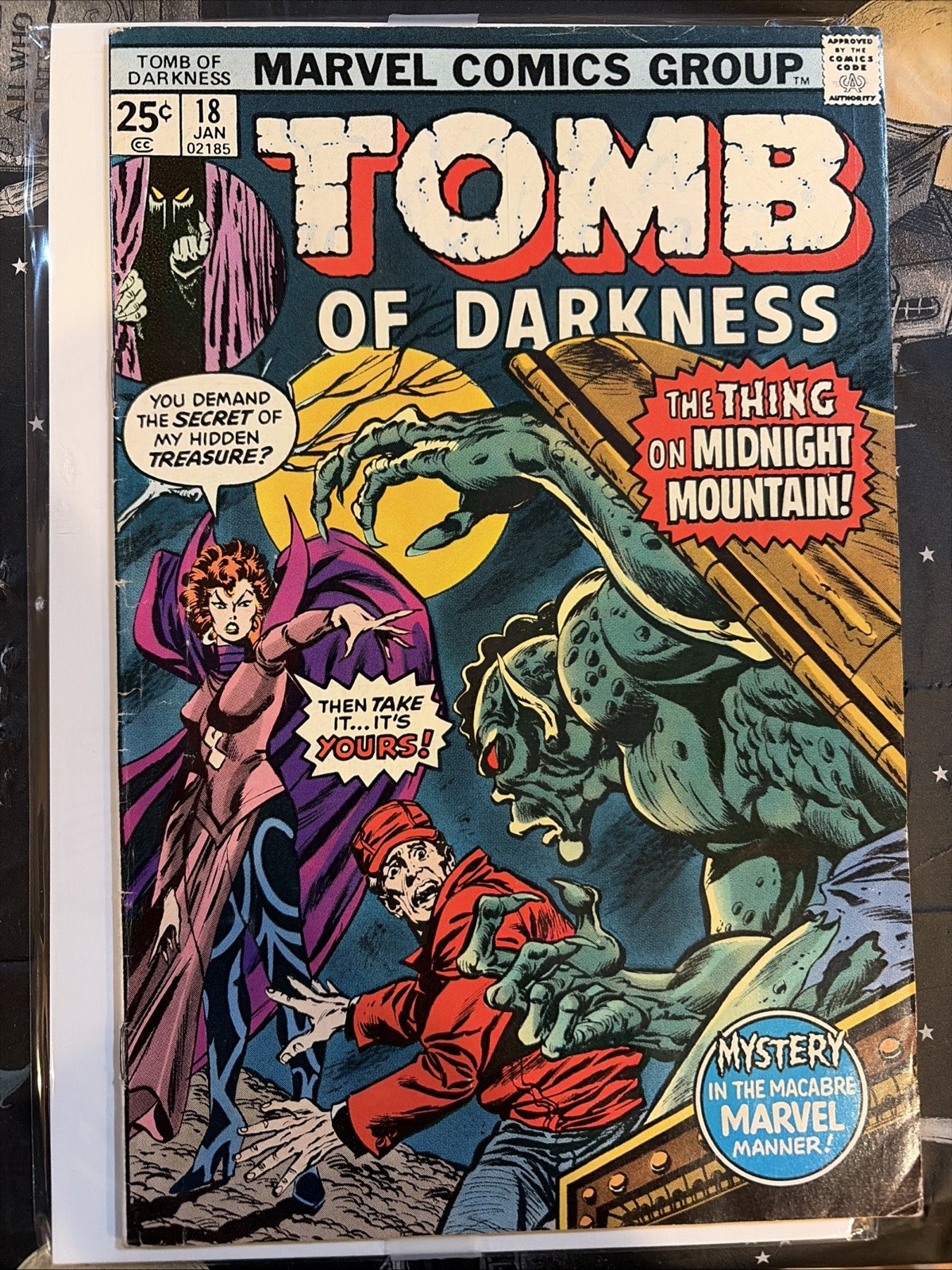 Marvel Comics Group Tomba delle Tenebre #18 Età del Bronzo Horror Marvel Comics