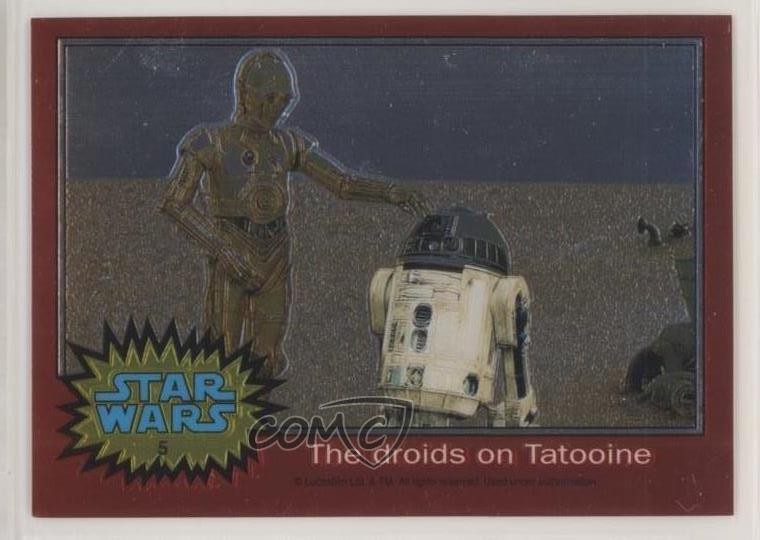 1999 Topps Star Wars Chrome Archives The droids on Tatooine #5 0b3o