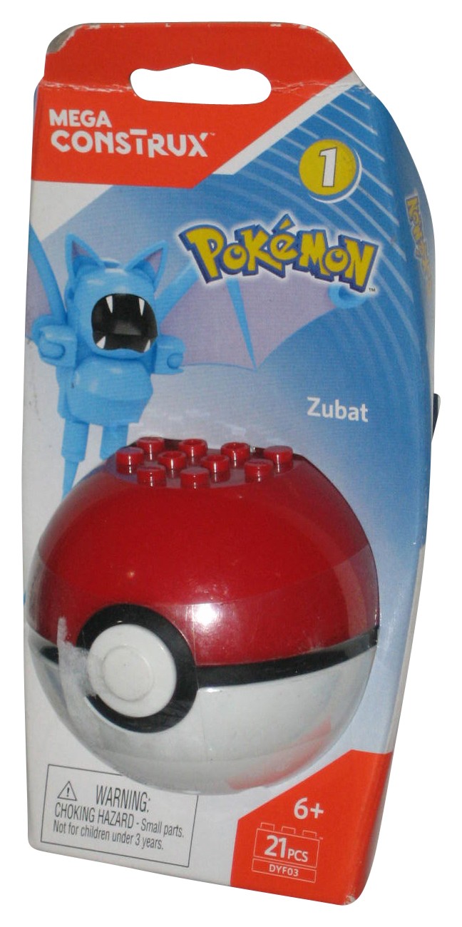 Pokemon Mega Construx (2017) Zubat Pokeball Confezione Mini Figure