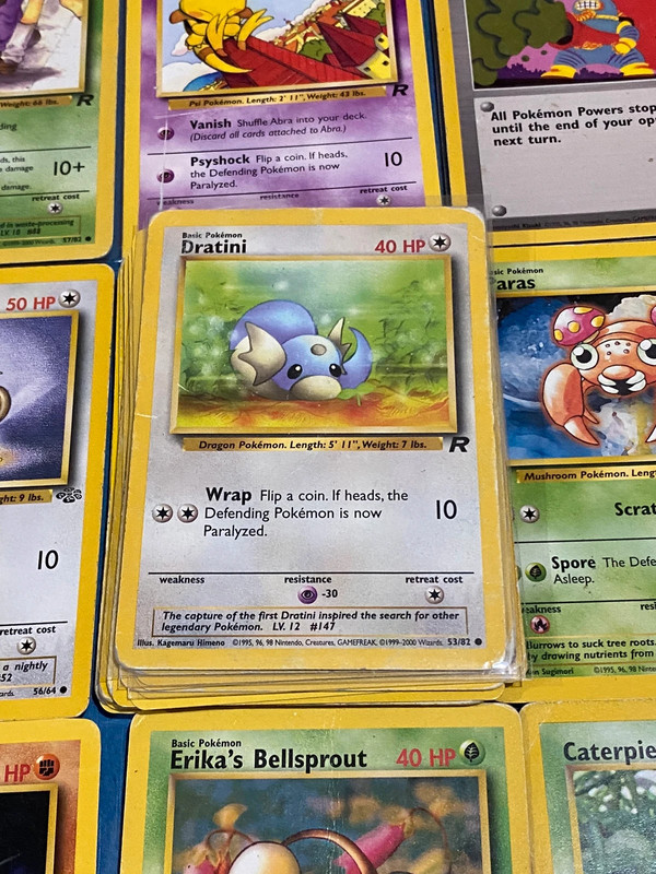 25 cartas pokémon WOTC (1995-2000) inglés