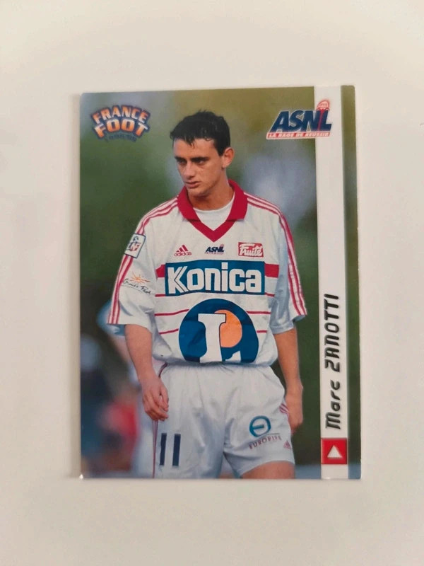 Carte football collection Marc Zanotti ASNL Nancy Lorraine club football nancéien foot D1