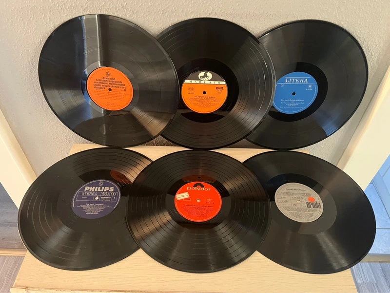 Deko - Schallplatten Vinyl LP 12“ / 6 Stück