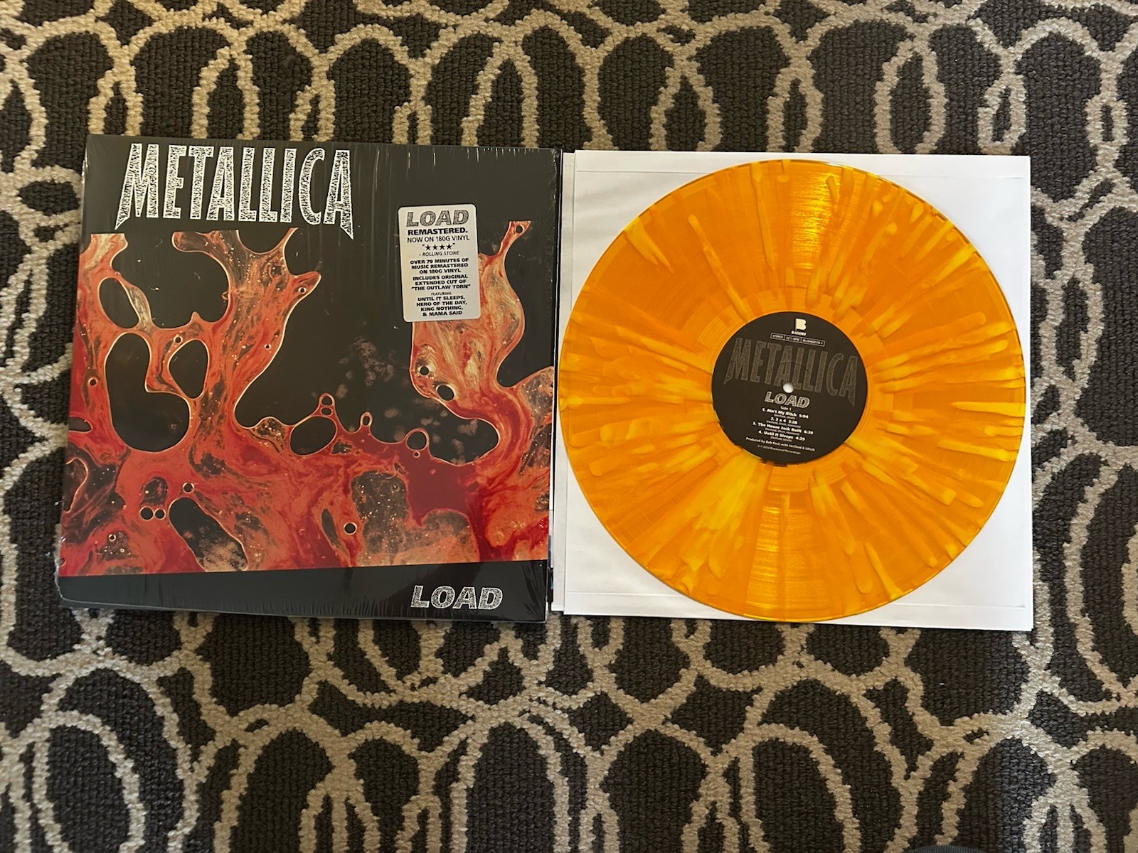 Metallica Load Las Vegas Pop Up Shop Exclusive Orange Clear Splatter Vinyl